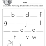 Fill In The Missing Letters Worksheet (Free Printable)   Doozy Moo Intended For Free Printable English Alphabet Worksheets