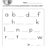 Find The Missing Lowercase Letters Worksheet (Free Printable) Within Free Printable Lower Case Alphabet Worksheets