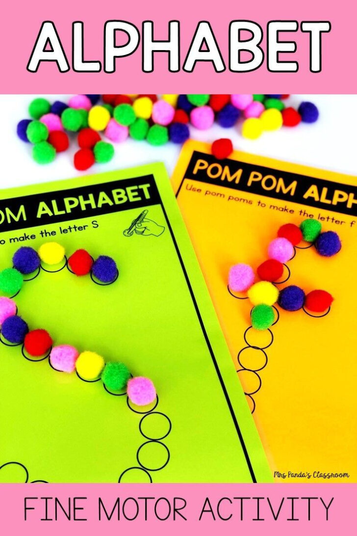 Pom Pom Alphabet Letters Printable