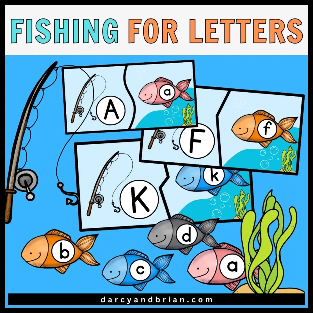 Fishing For Letters Activity | Free Printable For Kids for Alphabet Fishing Game Printable