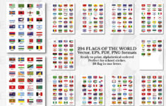 Flags Collection Of The World Ready To Print Letter Size Pdf regarding Flags of the World with Names Alphabetically Printable