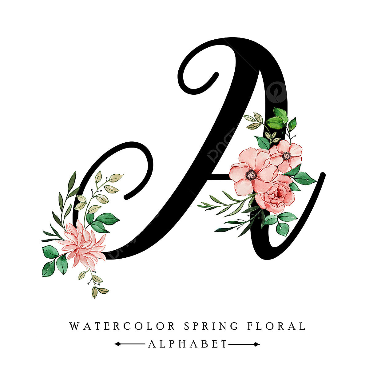 Floral Alphabet Png Transparent Images Free Download | Vector with regard to Free Printable Floral Alphabet Letters