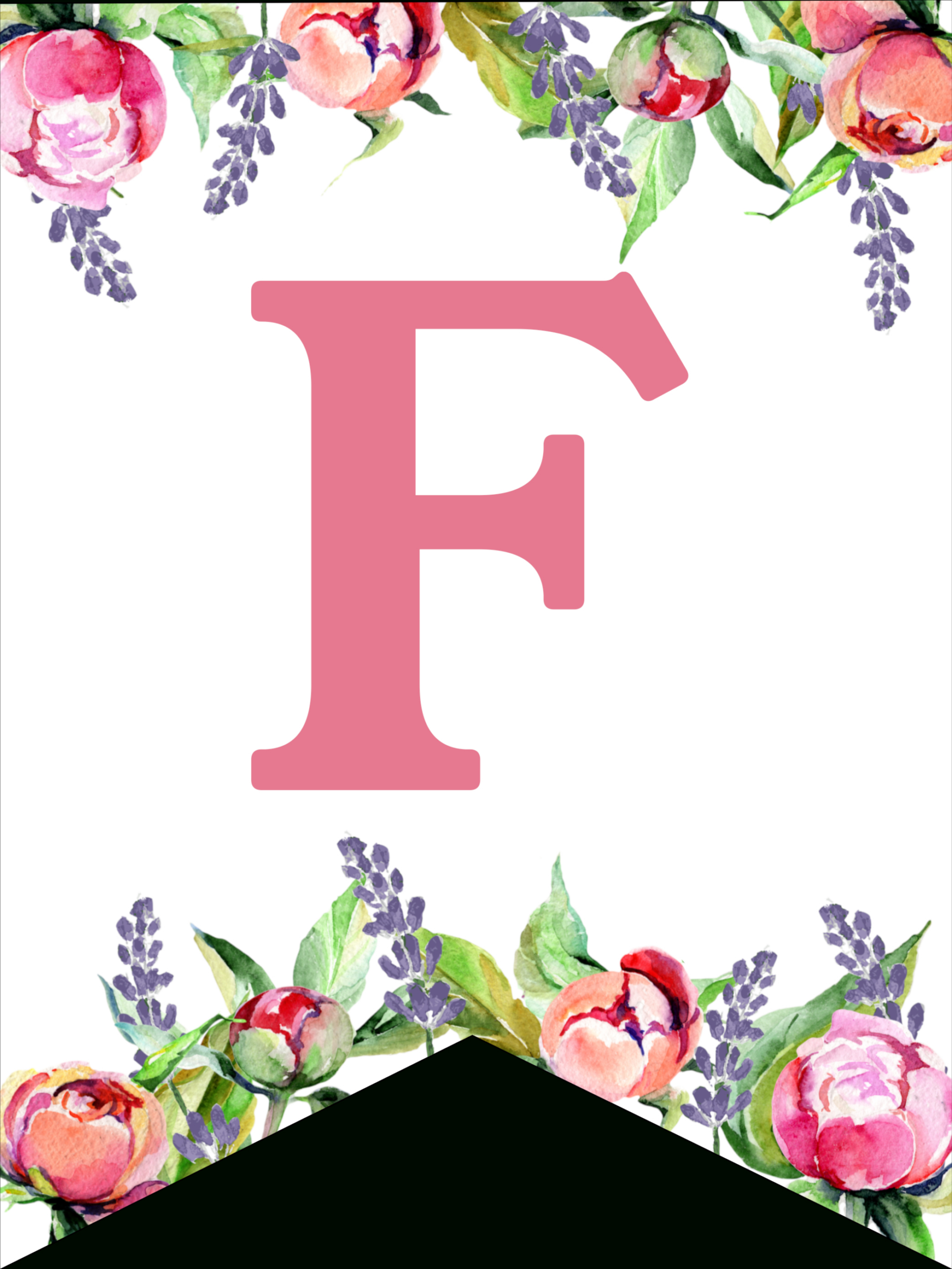 Floral Free Printable Alphabet Letters Banner - Paper Trail Design pertaining to Free Printable Floral Alphabet