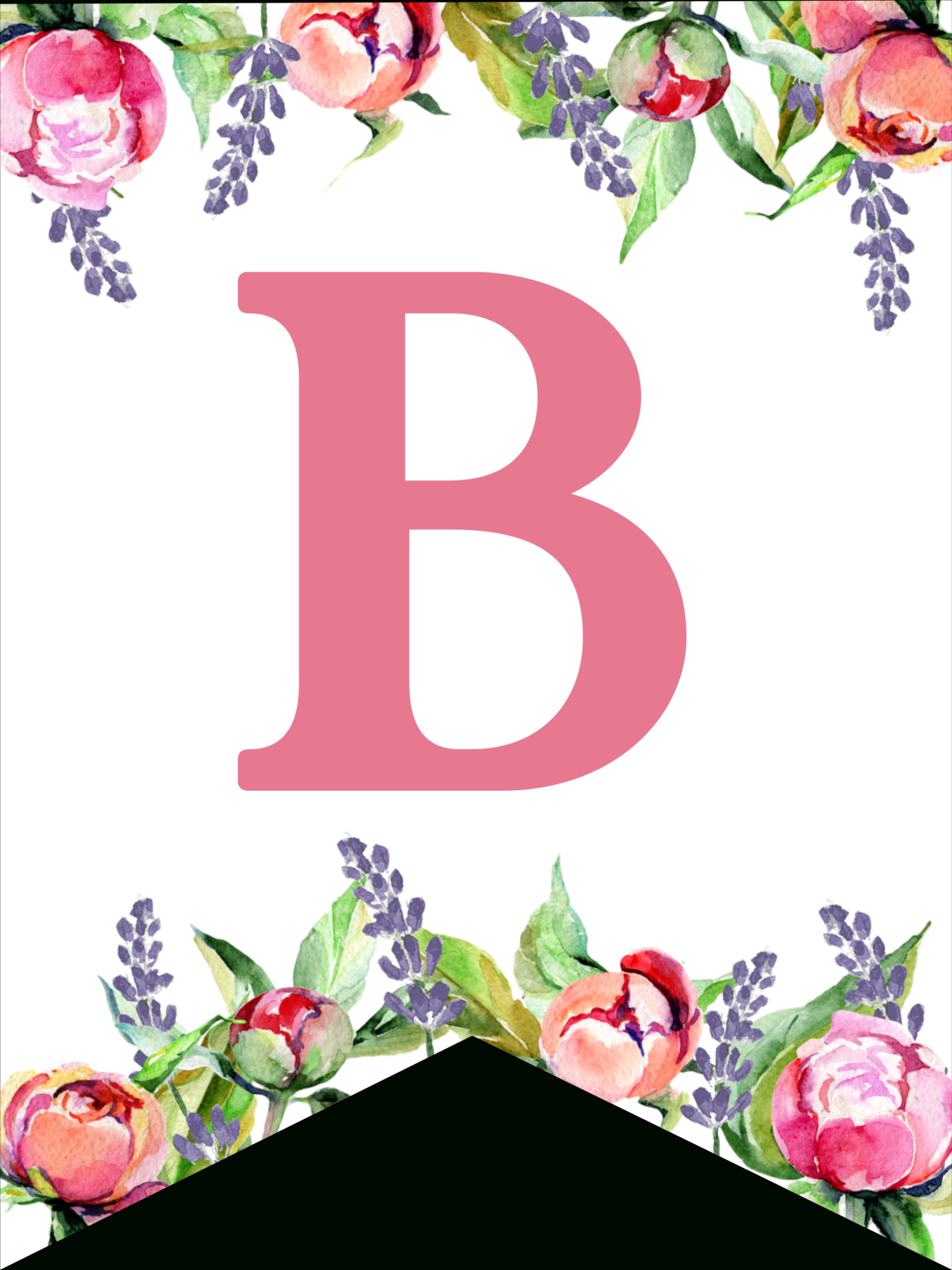 Floral Free Printable Alphabet Letters Banner - Paper Trail Design regarding Floral Alphabet Letters Free Printable