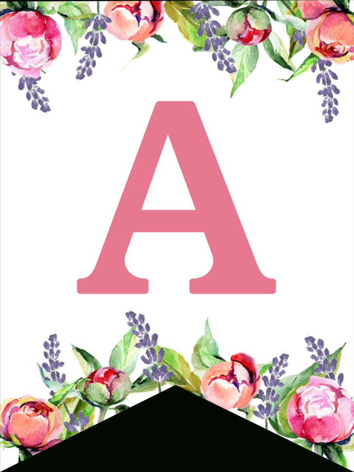 A to Z Free Printable Letters For Banners Entire Alphabet