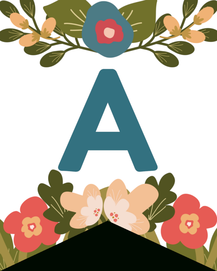 Flower Alphabet A to Z Printable