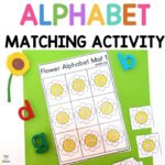 Flower Alphabet Matching Activity Printable   Free Printable Throughout Free Printable Alphabet File Folder Games