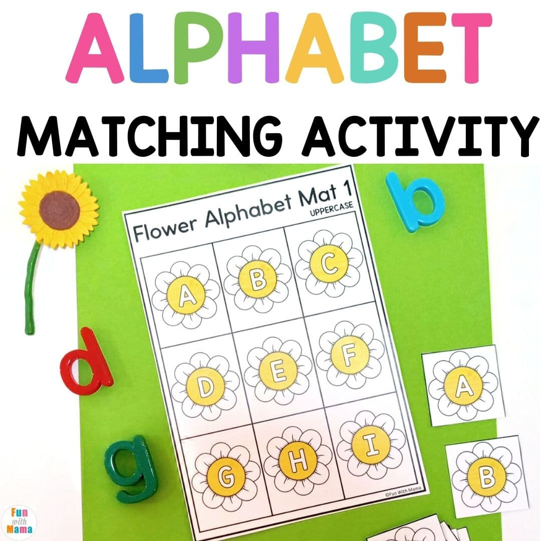 Flower Alphabet Matching Activity Printable - Free Printable throughout Free Printable Alphabet File Folder Games