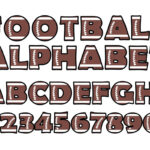 Football Alphabet And Numbers Svg Files, Football Alphabet Clipart Pertaining To Printable Football Alphabet Letters