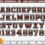 Football Alphabet Svg, Football Font Svg, Football Letters Svg For Printable Football Alphabet Letters