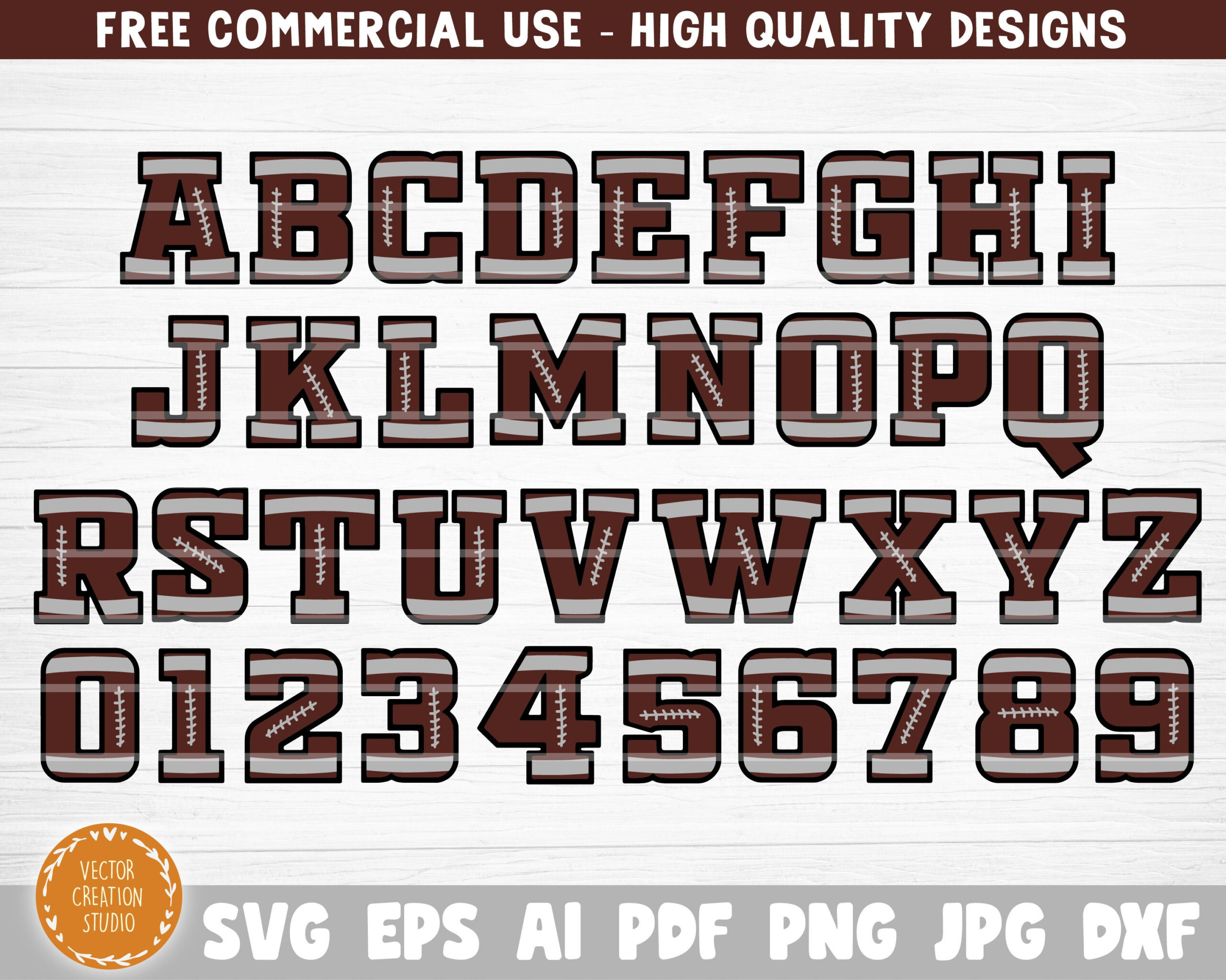 Football Alphabet Svg, Football Font Svg, Football Letters Svg for Printable Football Alphabet Letters