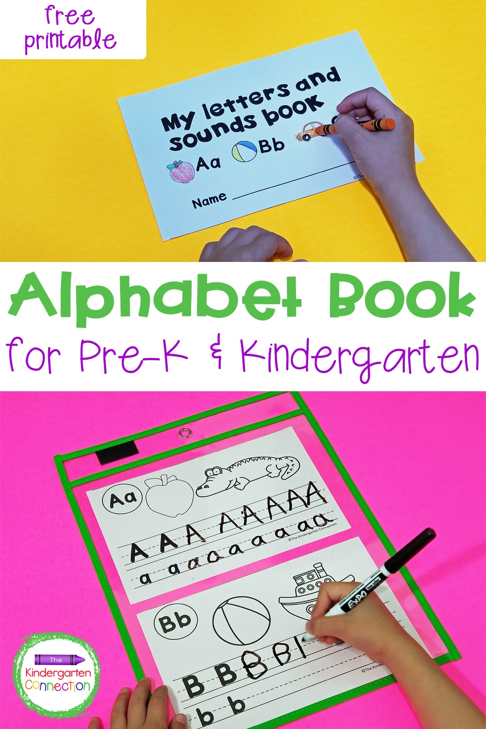 Free Alphabet Book - The Kindergarten Connection in Kindergarten Alphabet Book Printable