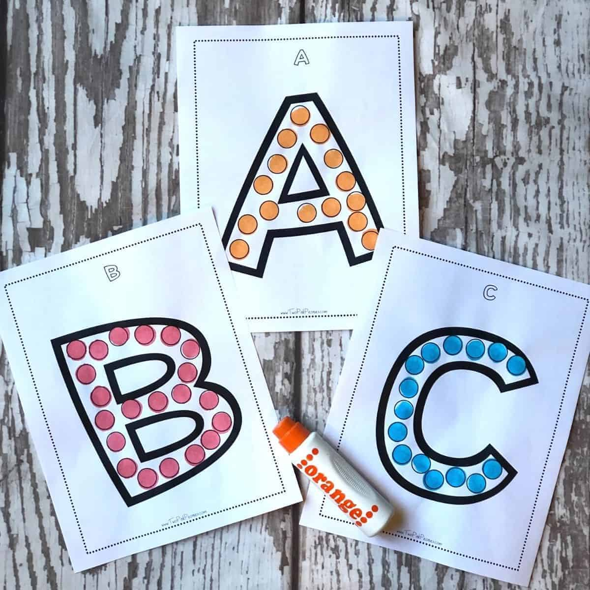 Free Alphabet Dot Marker Printable {Instant Download} pertaining to Alphabet Dot Marker Printable