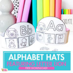 Free Alphabet Hats Featuring Letter Lion Inside Free Printable Alphabet Hats