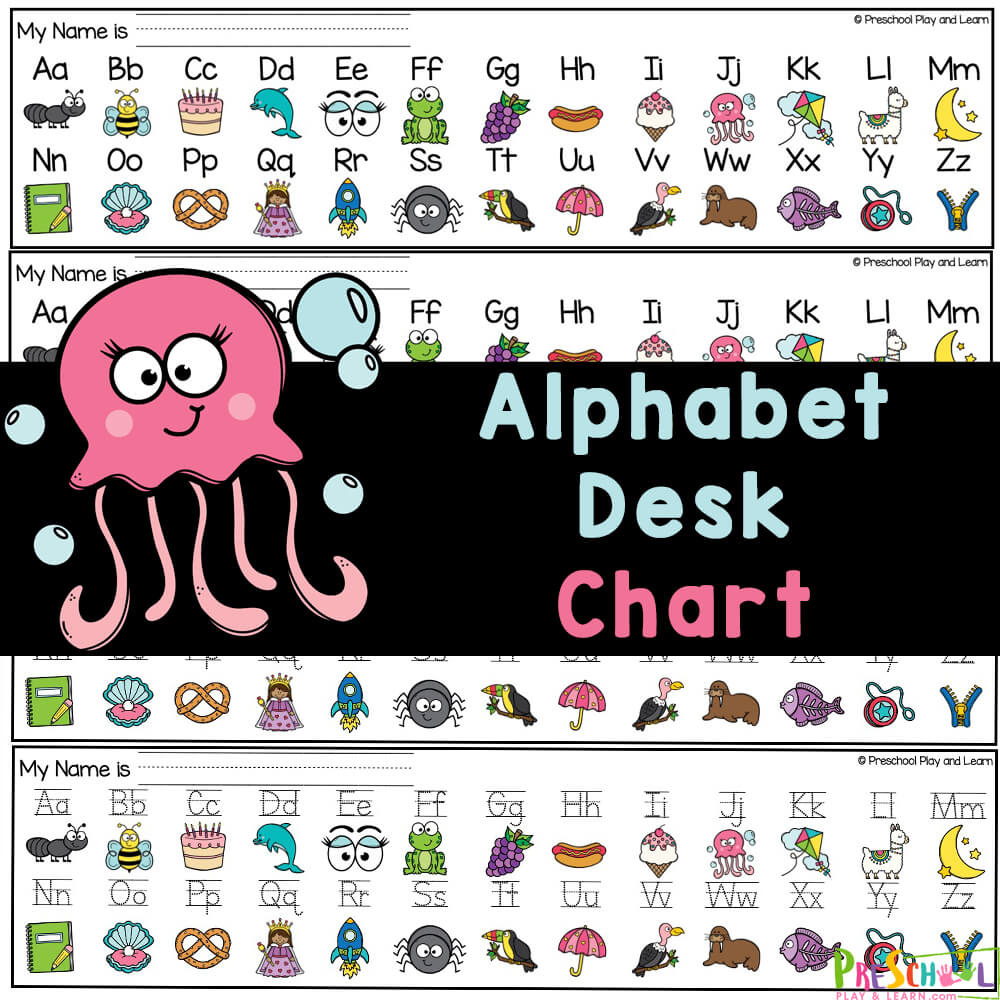 Free Alphabet Line Desk Chart Printable in Alphabet Line Printable Free
