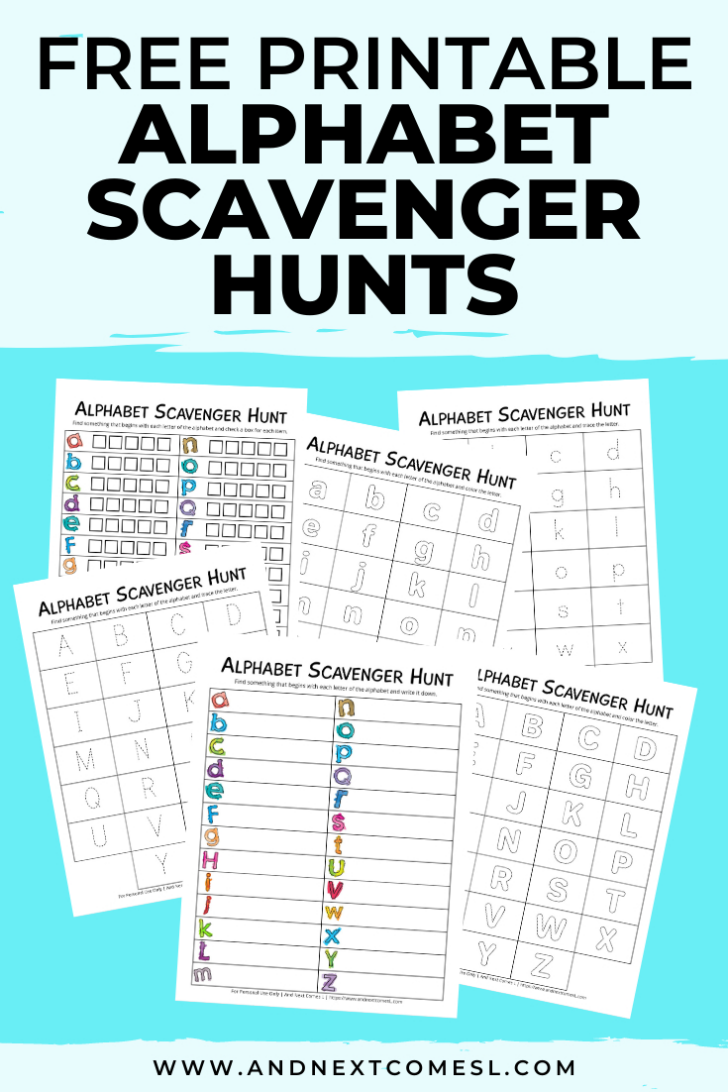 Free Printable Alphabet Scavenger Hunt