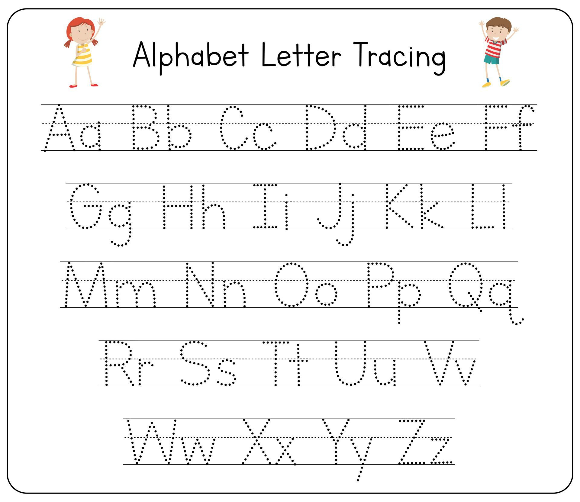 Free Alphabet Tracing Worksheets 17E for Free Printable Tracing Alphabet Letters