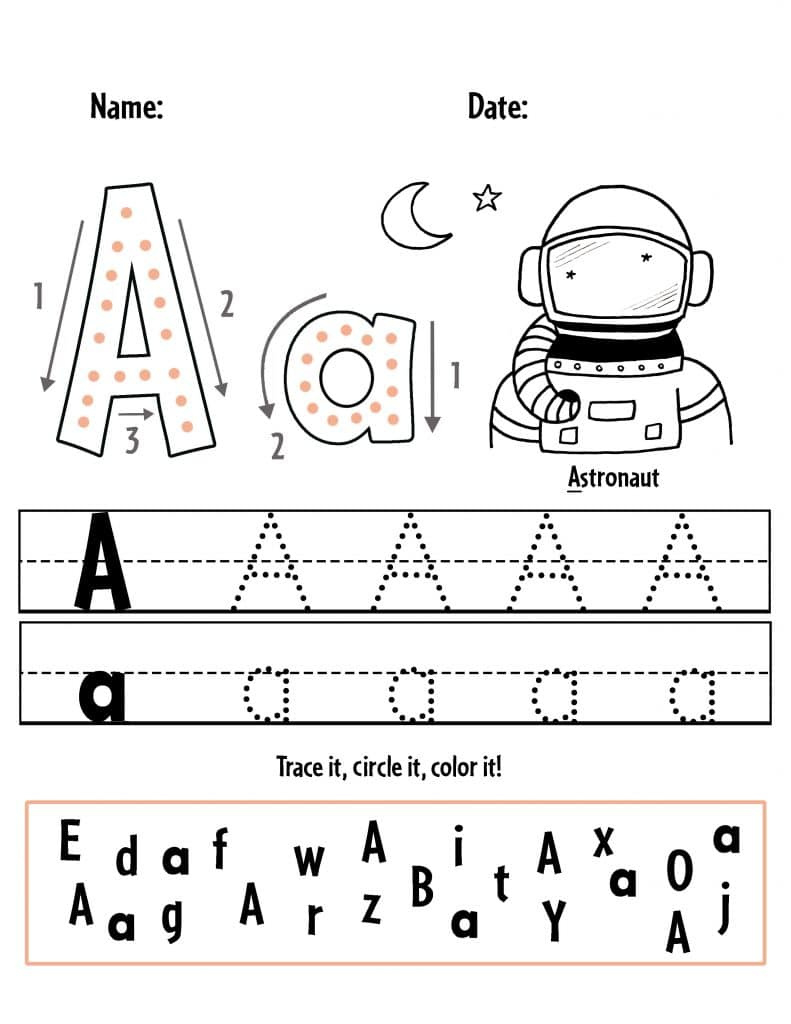 Free Alphabet Worksheets For Preschool! ⋆ The Hollydog Blog inside Free Printable Alphabet Worksheets For Preschoolers