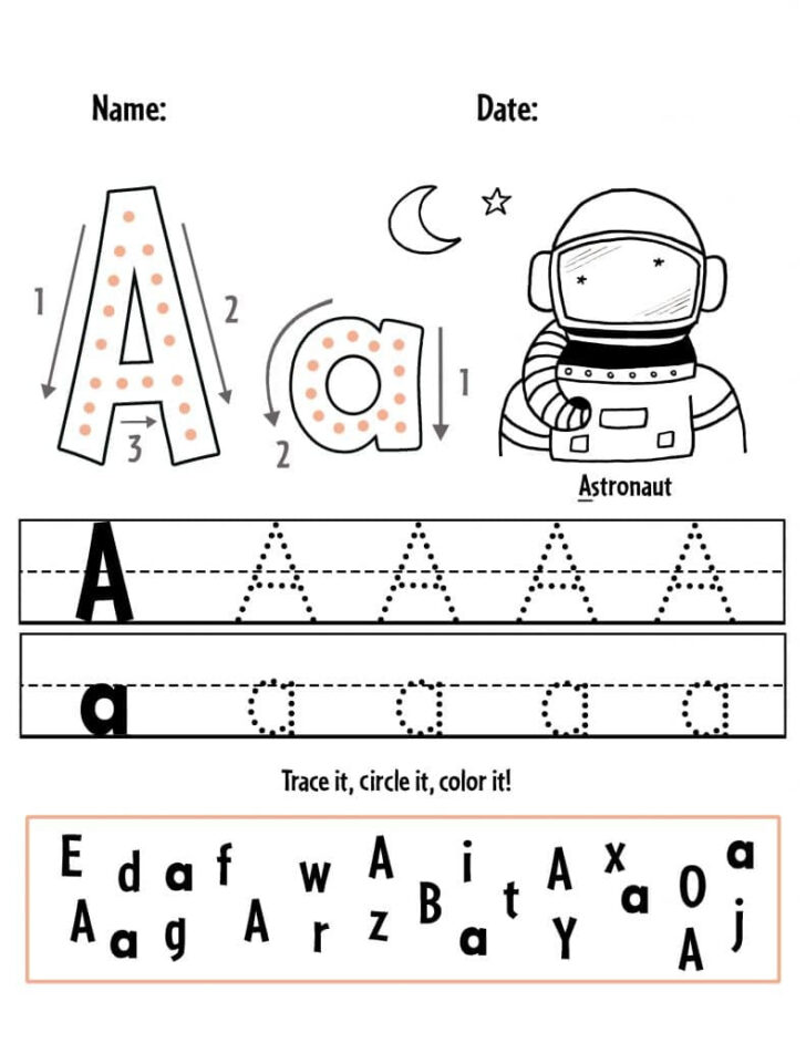 Free Printable Pre K Worksheets Alphabet