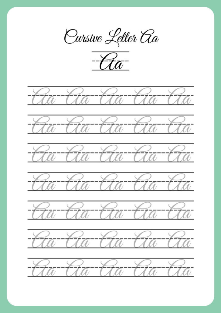 Cursive Writing Printable Alphabet