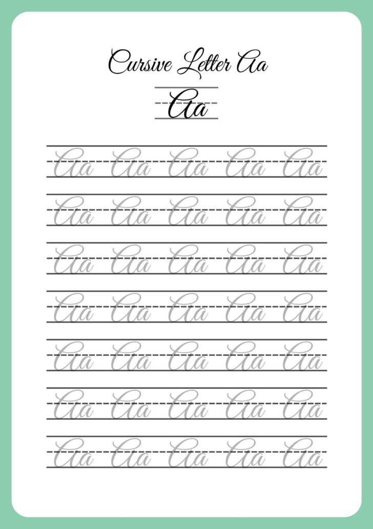 Cursive Alphabet Printable Free