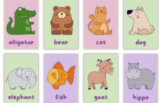 Free Animal Flashcards To Customize And Print | Canva regarding Free Animal Alphabet Printable