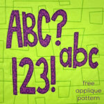 Free Applique Alphabet Pattern   Shiny Happy World In Free Printable Alphabet Templates For Applique