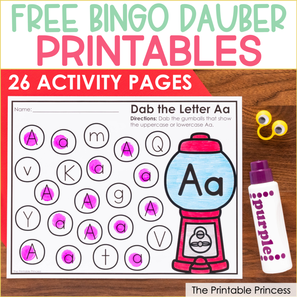 Free Bingo Dauber Printables with regard to Bingo Dauber Alphabet Printable