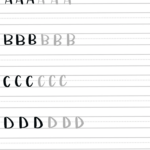 Free Brush Lettering Practice Pages: Uppercase Print Alphabet Pertaining To Brush Lettering Alphabet Printable