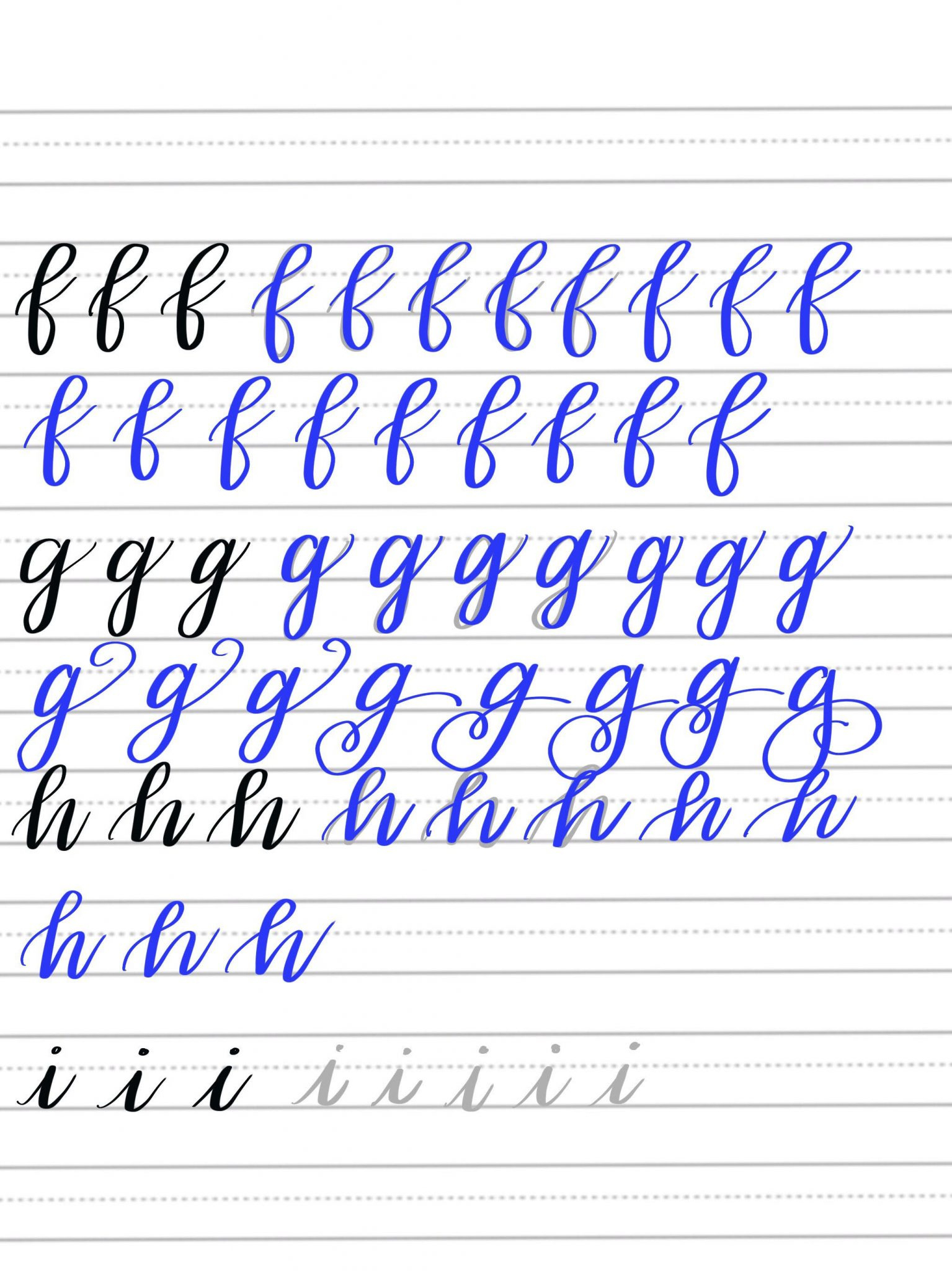 Free Brush Lettering Practice Sheets: Lowercase Alphabet - pertaining to Hand Lettering Alphabet Printable