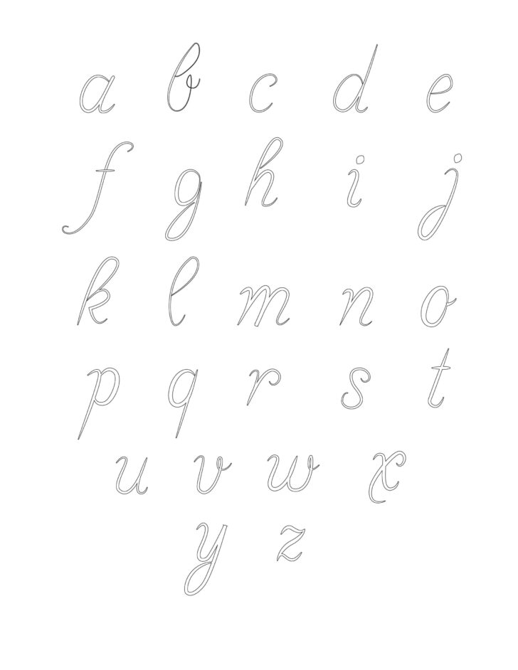 Calligraphy Alphabet A to Z Printable