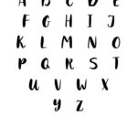 Free Calligraphy Letters Printable: Modern Capital Letters Set For Printable Alphabet Letters Aesthetic