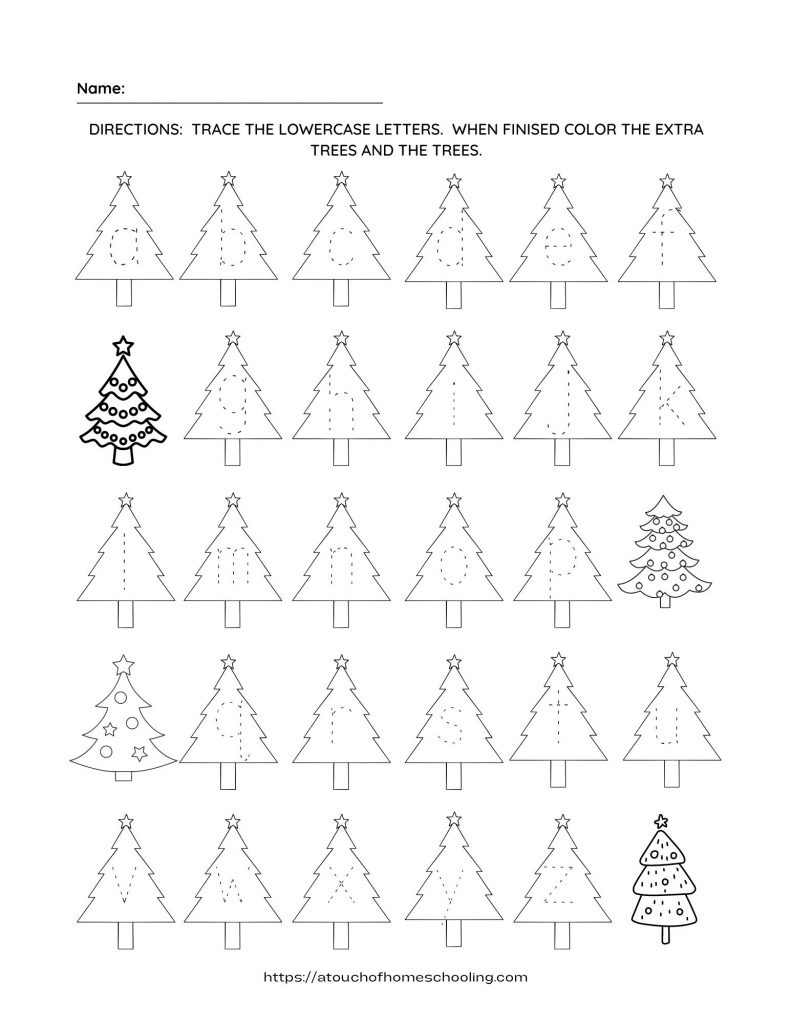 Free Christmas Alphabet Printable Worksheets For Preschool in Free Printable Christmas Alphabet Worksheets