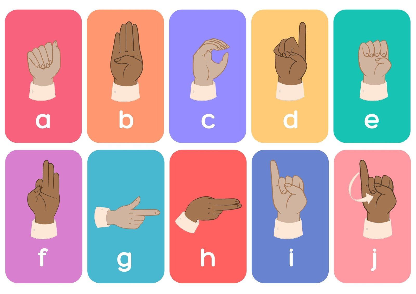 Free Customizable Alphabet Flashcard Templates | Canva for Free Printable Sign Language Alphabet Flash Cards