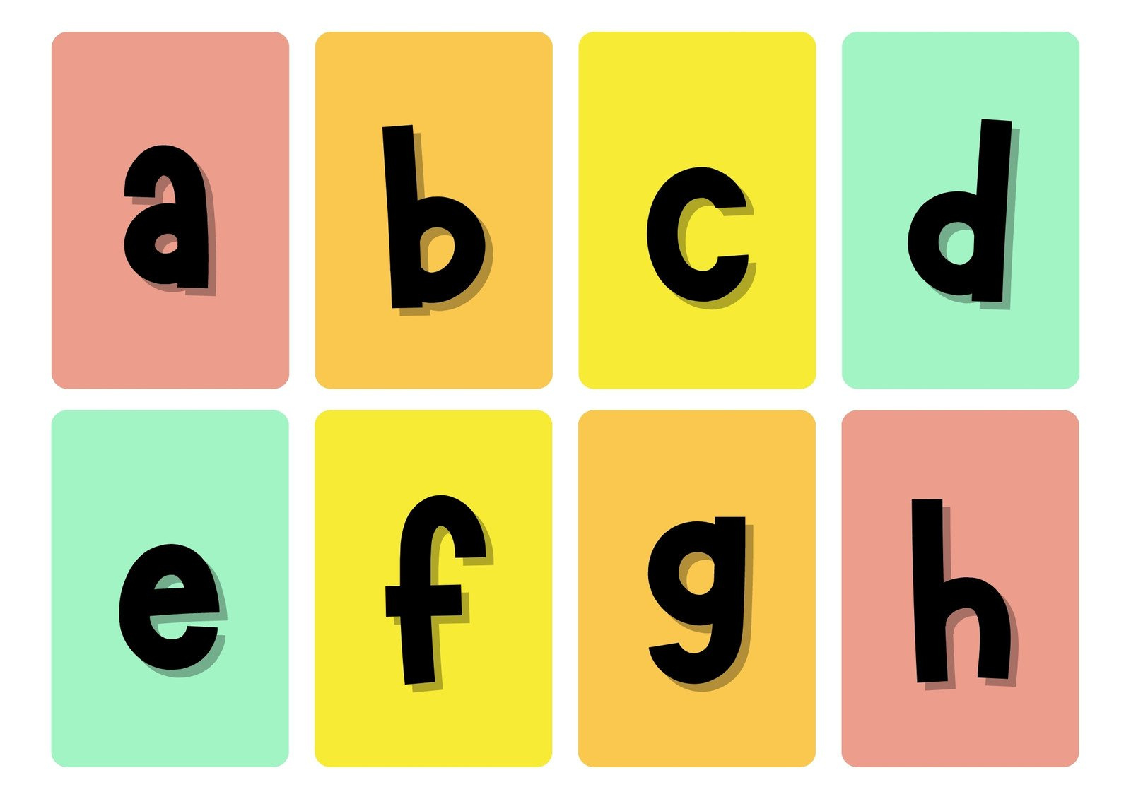 Free Customizable Alphabet Flashcard Templates | Canva in Printable Alphabet Flash Cards Upper and Lower Case