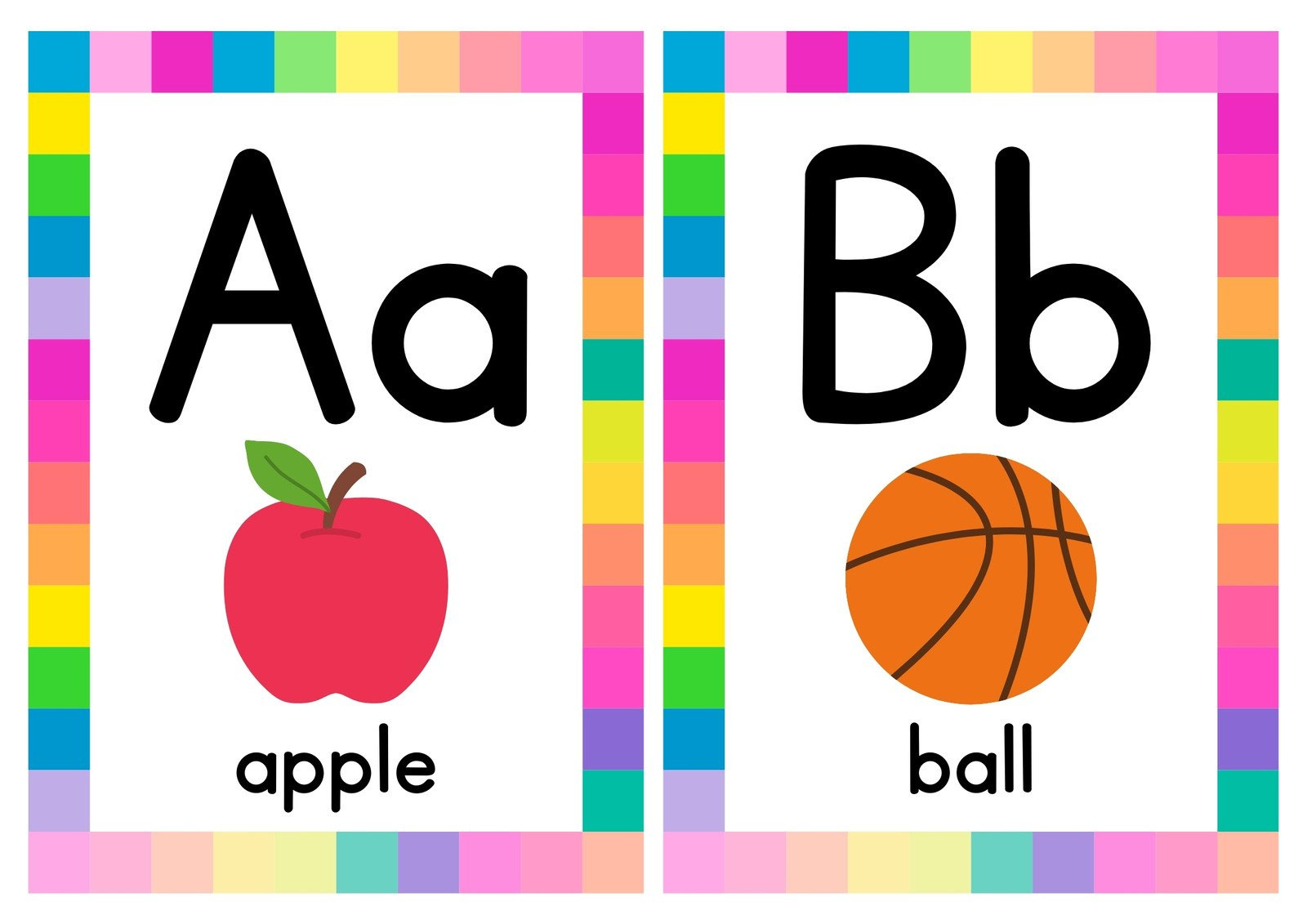 Free Customizable Alphabet Flashcard Templates | Canva inside Free Printable Preschool Alphabet Flash Cards