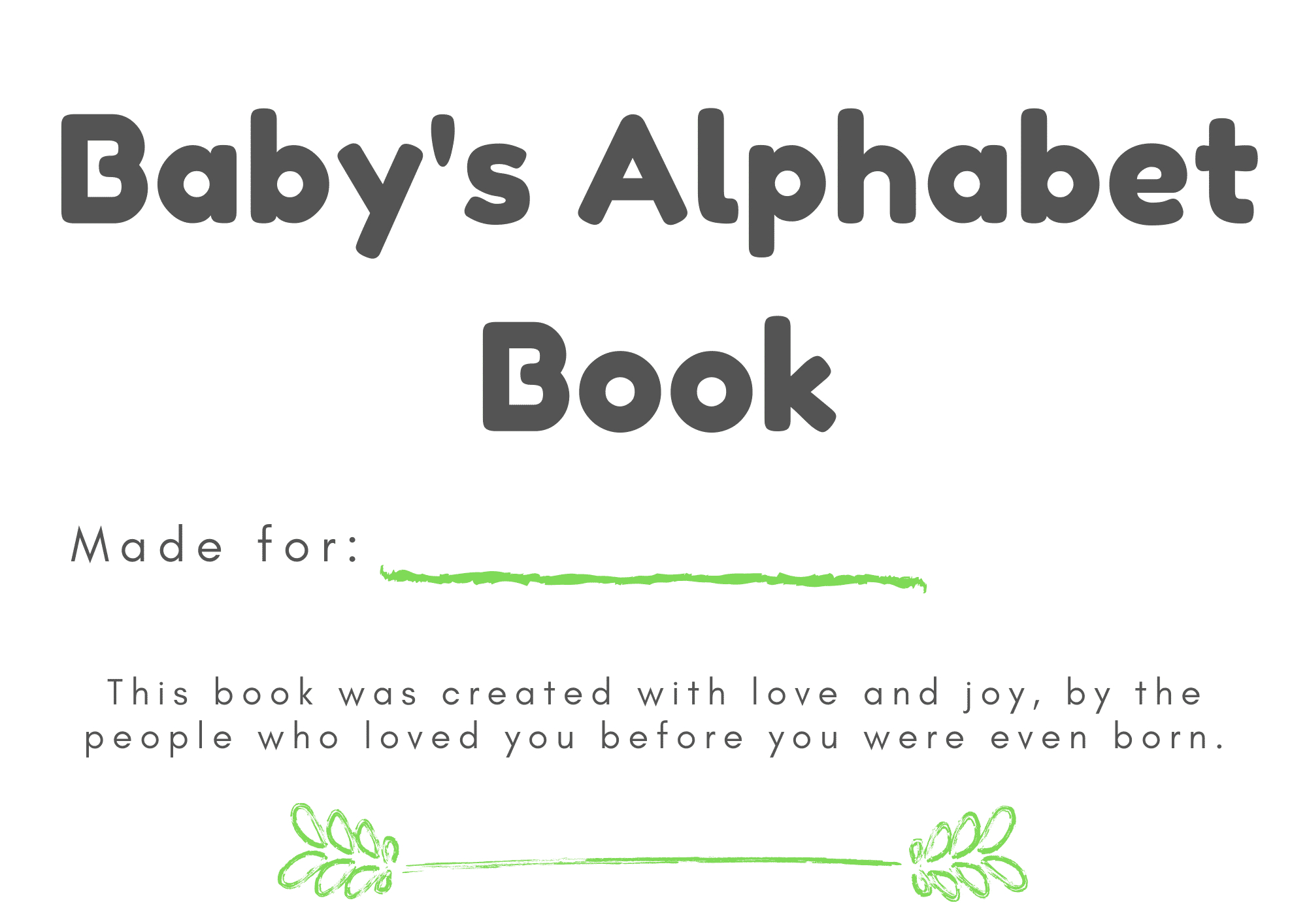 Free &amp;amp; Easy Downloadable Abc Book Template For Your Baby Shower within Alphabet Book Printable Template