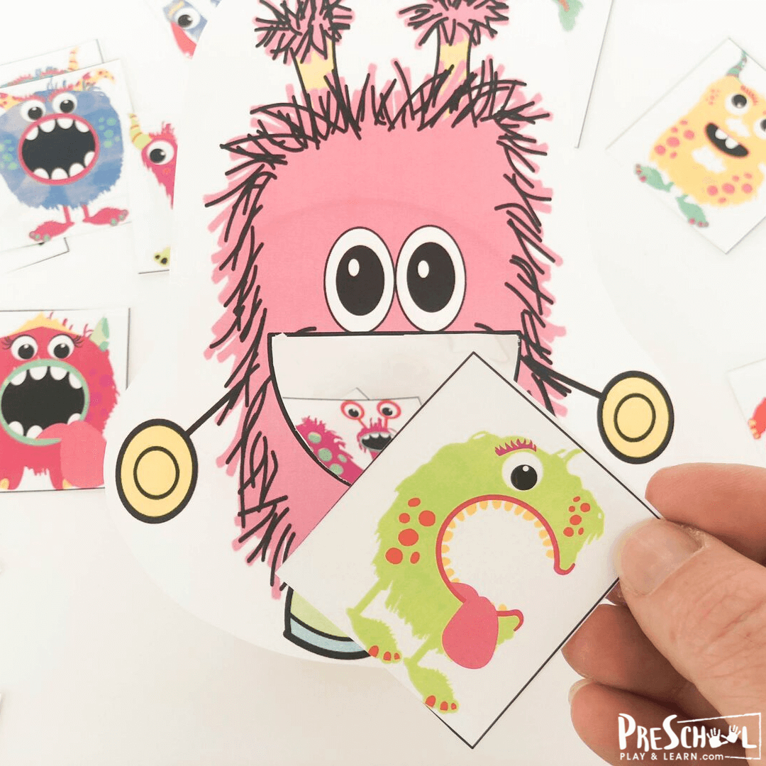 Free Feed The Monster - Free Printable Alphabet Game for Free Printable Monster Alphabet Letters