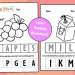 Free Food Theme Letter Matching Worksheets! Throughout Cut And Paste Alphabet Match Free Printable