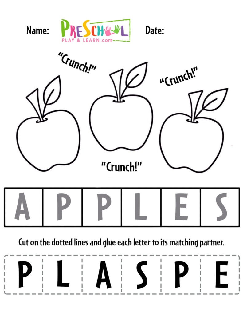 Free Food Theme Letter Matching Worksheets! throughout Printable Alphabet Matching Worksheets