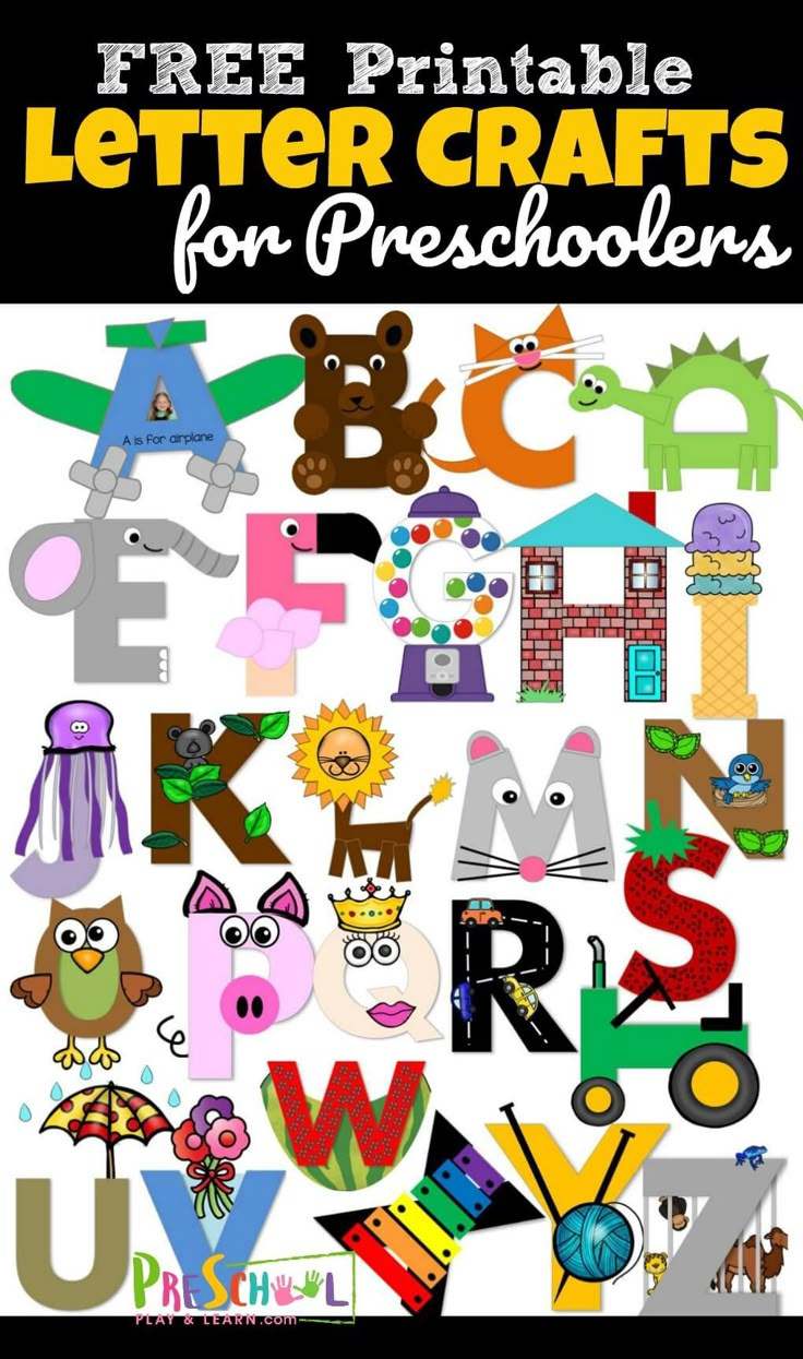 Free Free Printable Alphabet Letters For Crafts in Free Printable Alphabet Crafts For Preschoolers