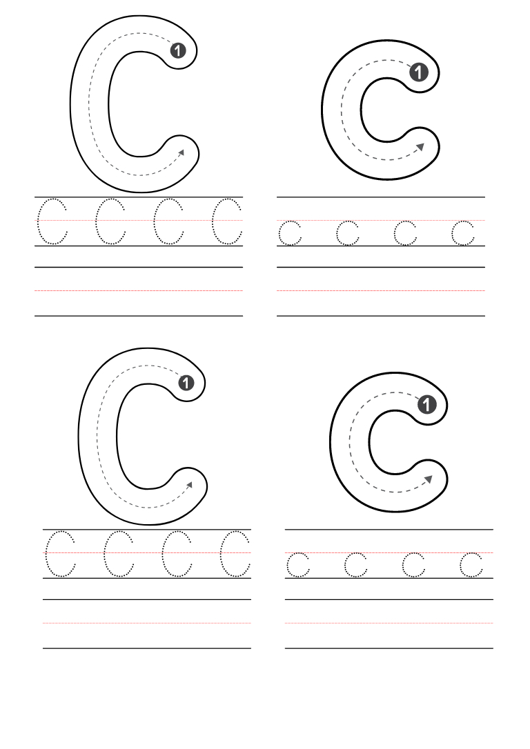 Free Kindergarten Letter C Worksheets Printable Pdf within Printable Alphabet Letters C
