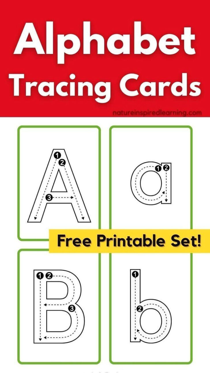 Alphabet Tracing Cards Printable