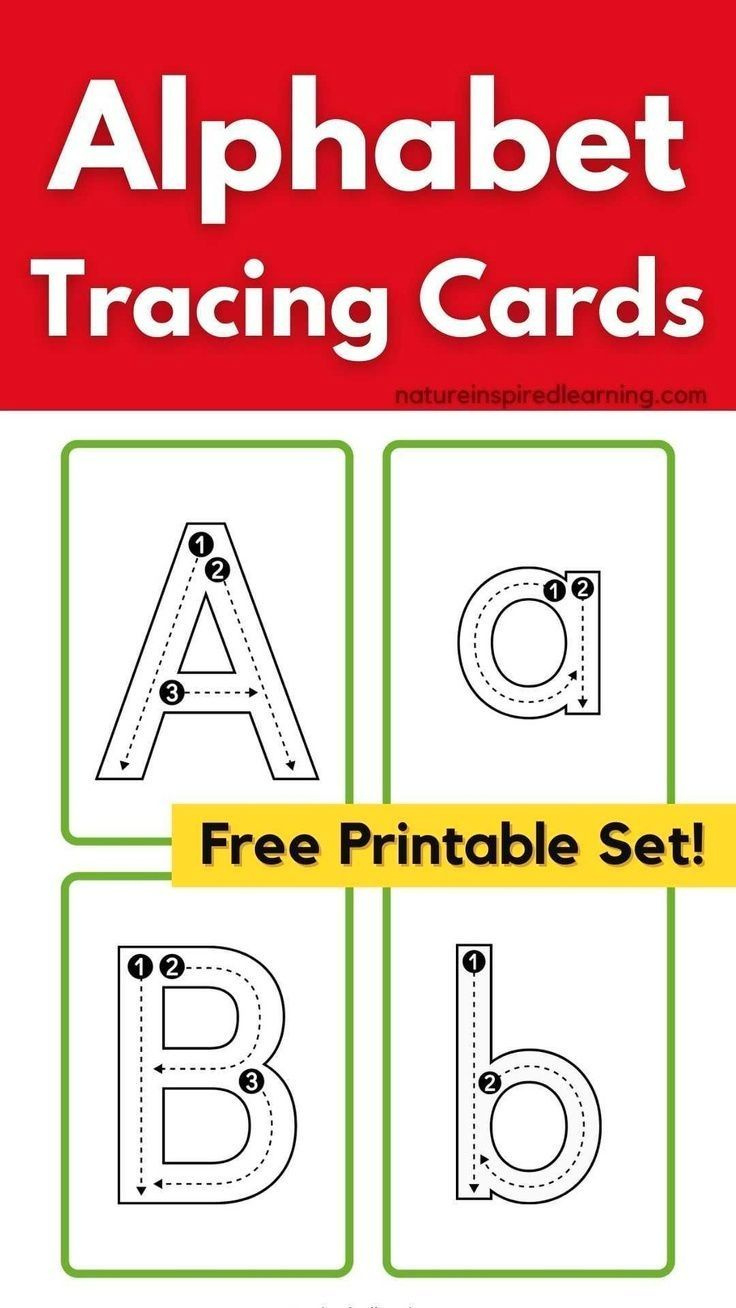 Free Letter Tracing Cards with Alphabet Tracing Cards Printable