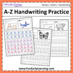 Free Letter Tracing Worksheets – A Z Handwriting Practice – Fun Within Handwriting Alphabet Worksheets Printable Free