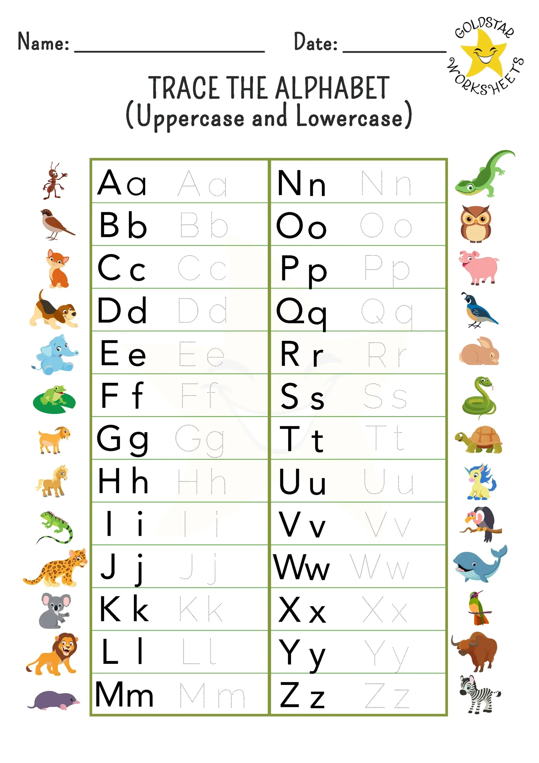 Free Letter Tracing Worksheetsa Children Illustrator And Teacher with Alphabet Handwriting Sheets Printable
