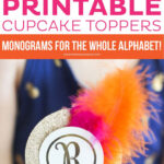 Free Monogram Printable Cupcake Toppers Intended For Free Printable Alphabet Cupcake Toppers