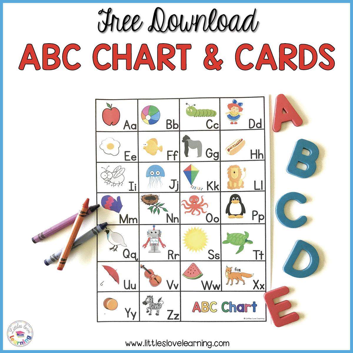 Free Preschool &amp;amp; Kindergarten Abc Flashcards &amp;amp; Printable Chart throughout Alphabet Linking Chart Printable