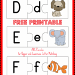 Free Printable Abc Puzzles: Upper And Lowercase Letter Matching In Free Printable Alphabet Jigsaw Puzzles