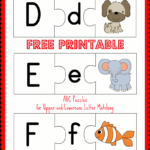 Free Printable Abc Puzzles: Upper And Lowercase Letter Matching With Regard To Free Printable Alphabet Puzzles